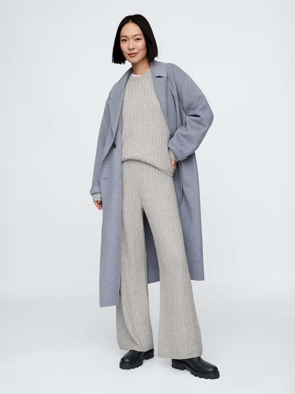 GAP cashsoft cable knit sweater matching set